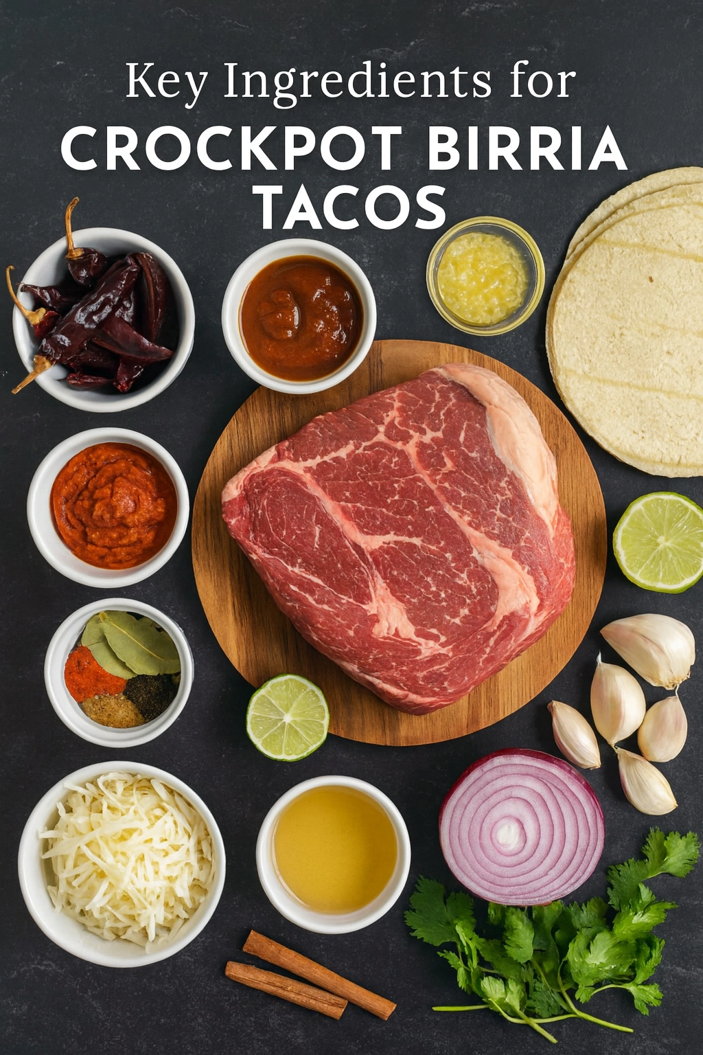 Crockpot birria tacos ingredients