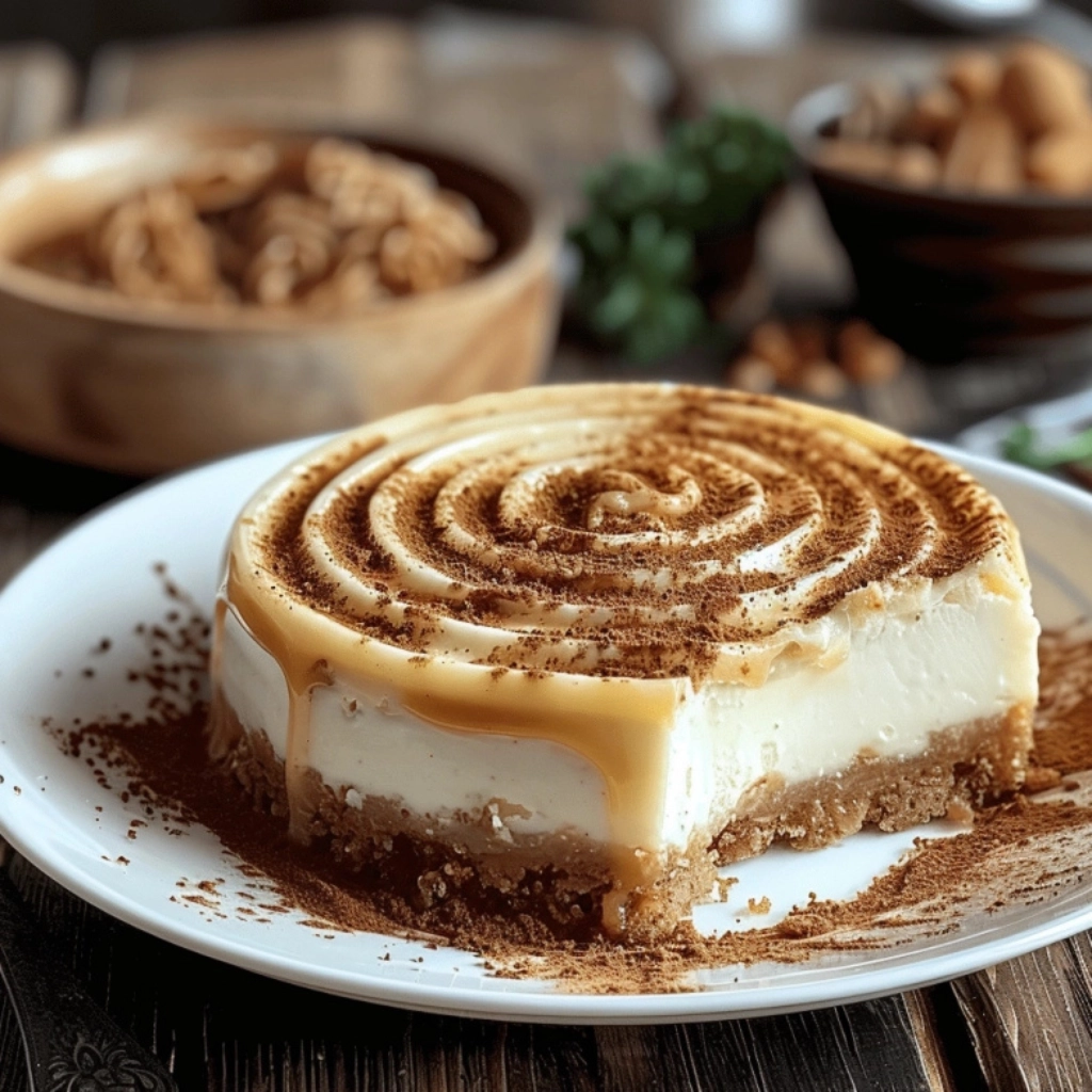 Easy churro cheesecake with cinnamon sugar crust