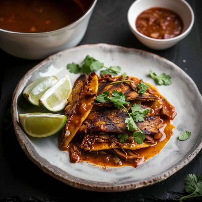Crockpot birria tacos with cheese and consommé