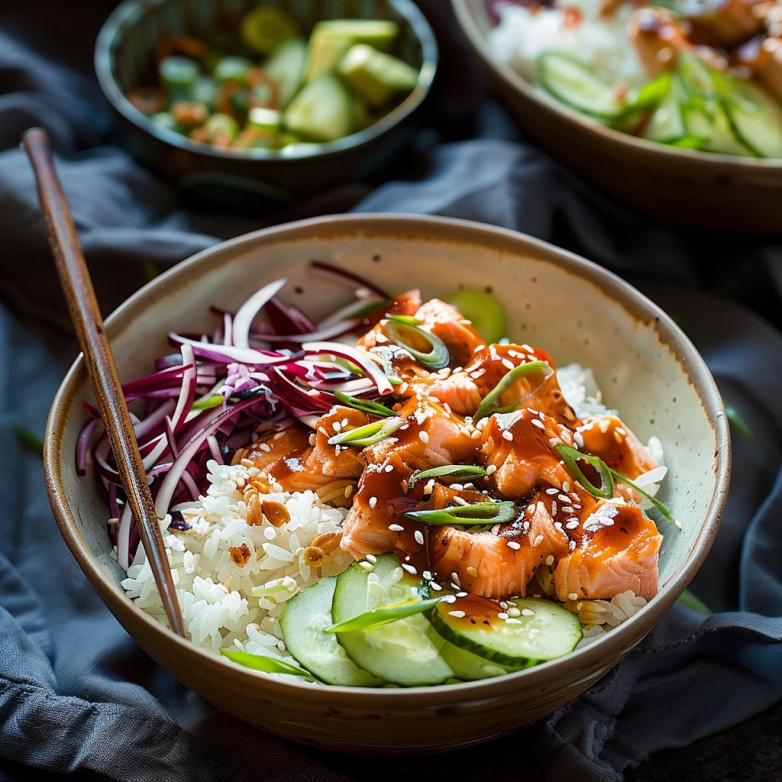 How to make a Salmon Rice Bowl TikTok style