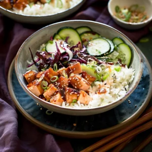Salmon Rice Bowl TikTok Emily Mariko inspired recipe