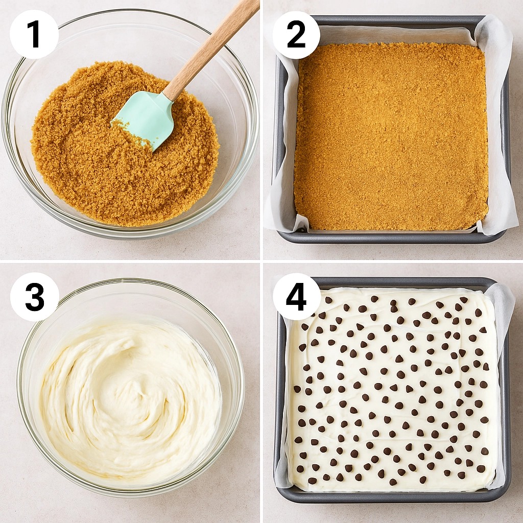 How to make No Bake Chocolate Chip Cheesecake