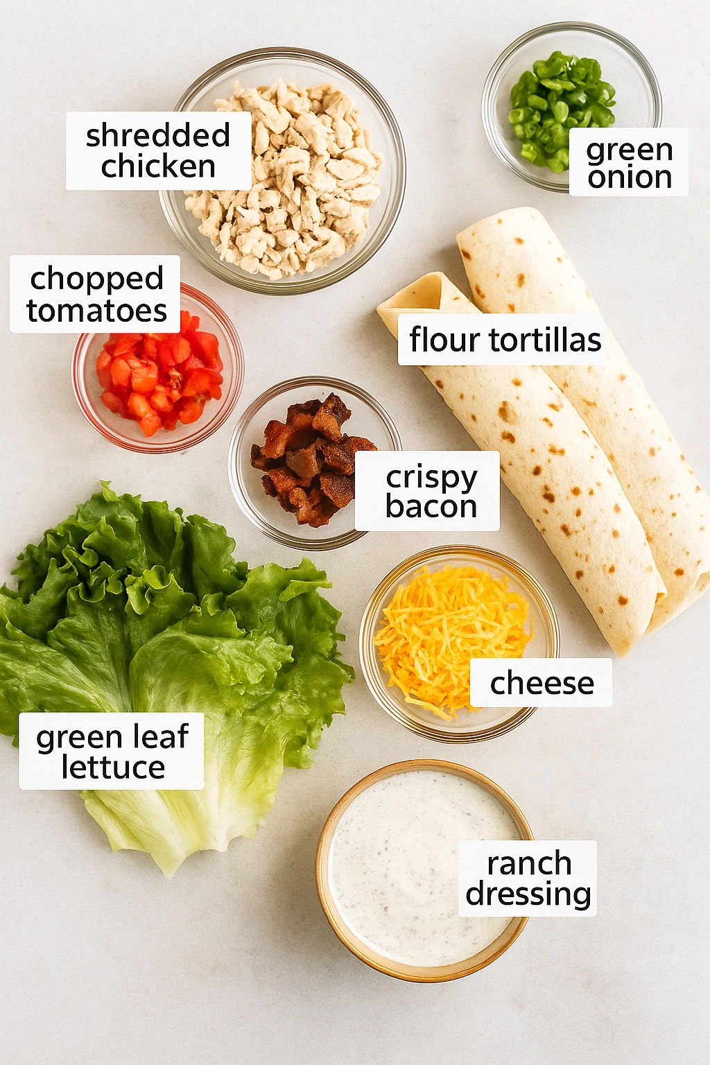 ingredients for chicken bacon ranch wrap recipe ingredients for chicken bacon ranch wrap recipe