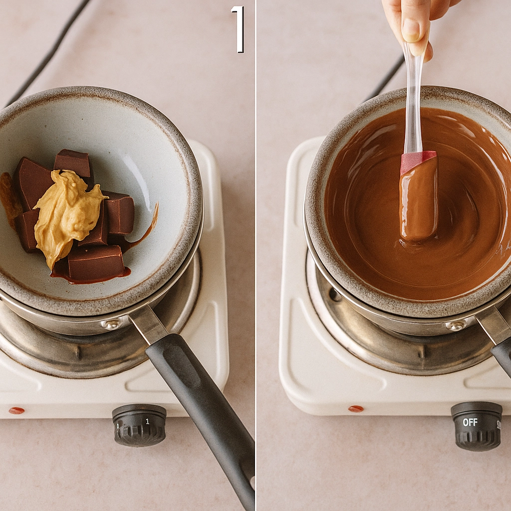 Step-by-step making of chocolate rice cakes recipe