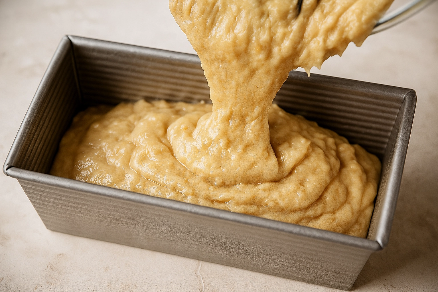 making banana bread recipe no butter batter