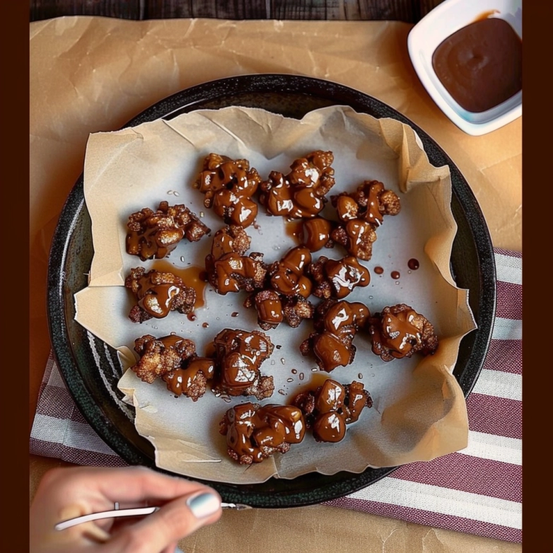 Easy chocolate rice cakes recipe with dark chocolate and peanut butter