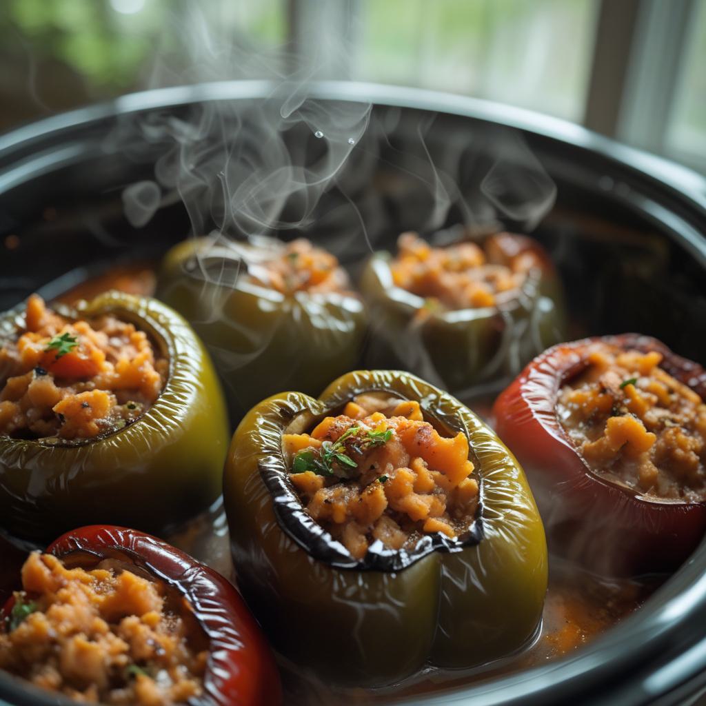 Quick Prep Slow-Cooker Stuffed Peppers Recipe