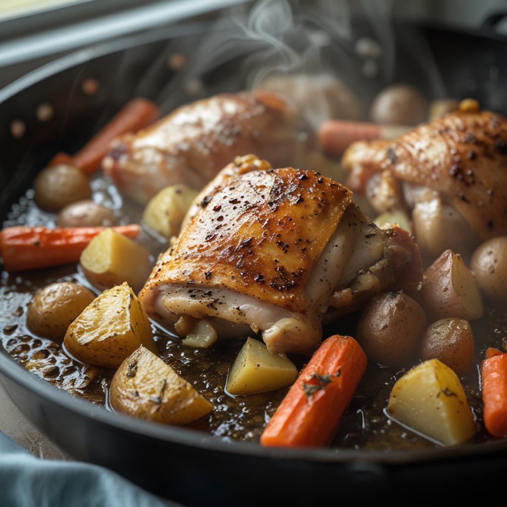 Juicy Chicken Thighs Sheet Pan Recipe with Veggies