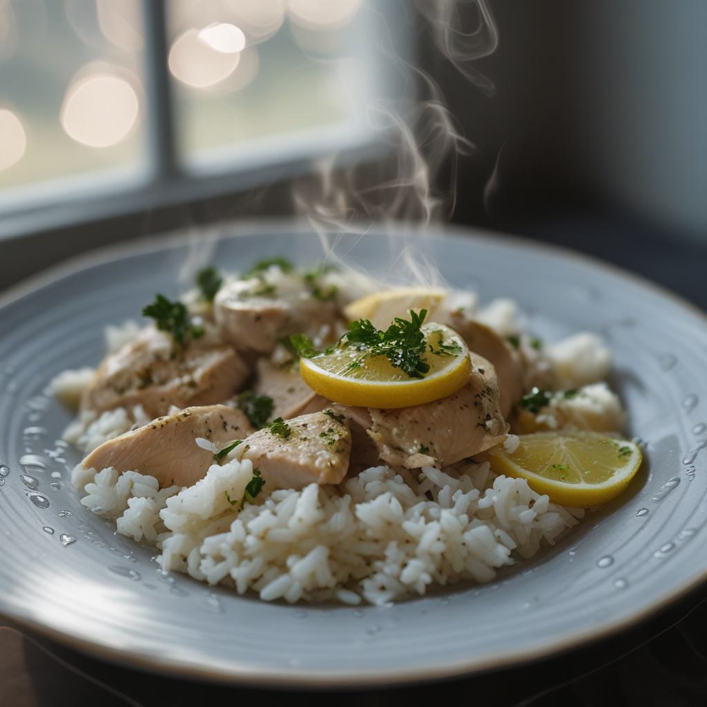 One-Pot Lemon Herb Chicken and Rice Slow Cooker Recipe